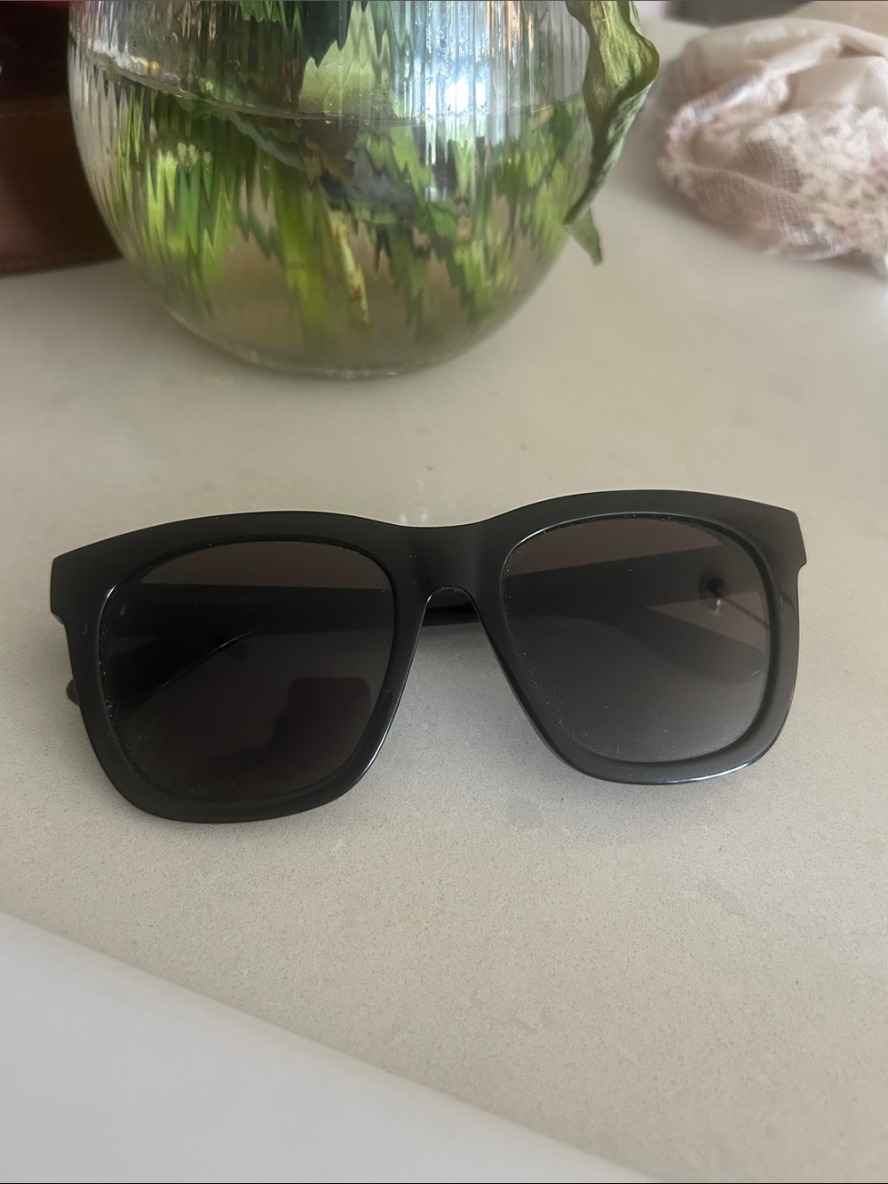Yves Saint Laurent Black Square-Frame Women's Sunglasses